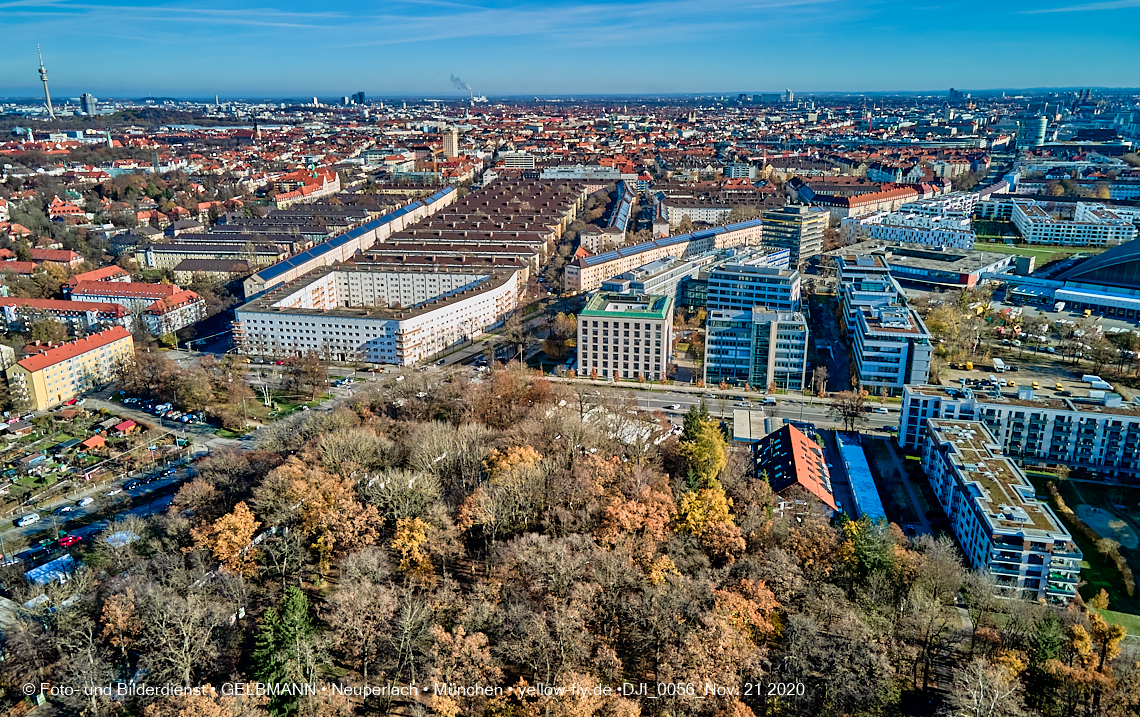 21.11.2020 - Hirschgarten mit Paketposthalle in München